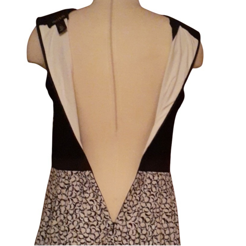 White House Black Market Black and White Halter Midi Sundress - Picture 11 of 12
